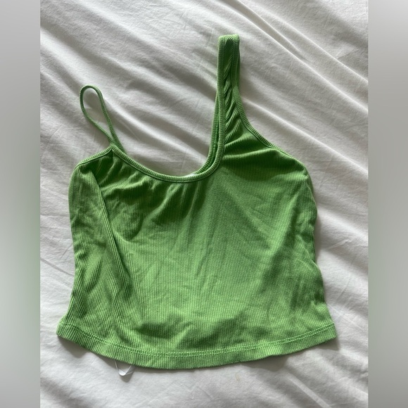 Princess Polly Tops - Princess Polly Lime Green Ribbed Tank Top